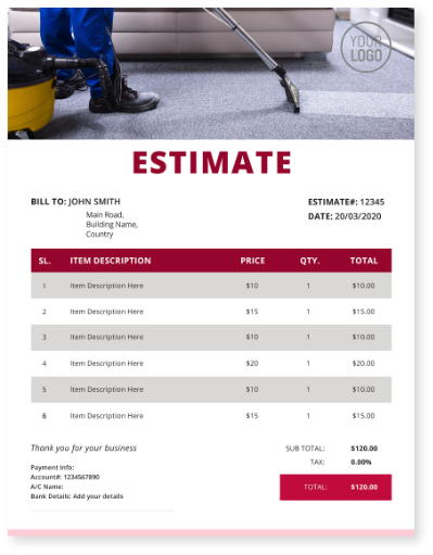 Estimate with InvoiceOwl
