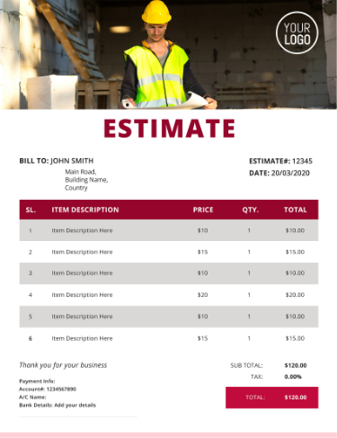 Estimate with InvoiceOwl