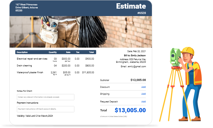 Contractors Estimate Template