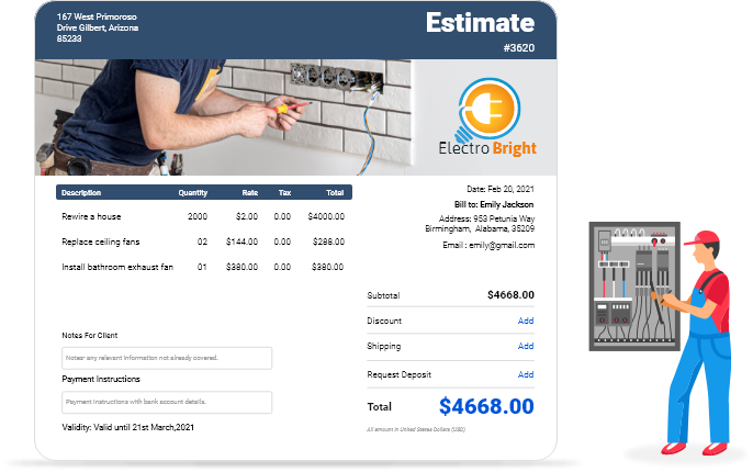 Electrical Estimate Template