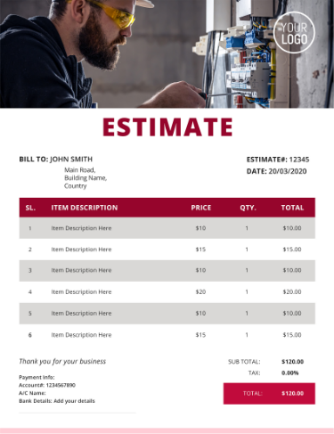 Estimate with InvoiceOwl